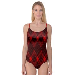 Muster Rot Rot Schwarz Camisole Leotard  by 2607694c