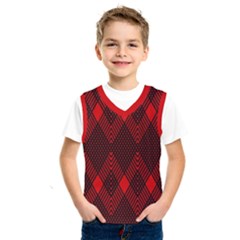 Muster Rot Rot Schwarz Kids  Basketball Tank Top by 2607694c