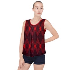 Muster Rot Rot Schwarz Bubble Hem Chiffon Tank Top by 2607694c