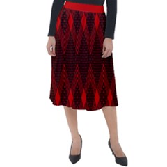 Muster Rot Rot Schwarz Classic Velour Midi Skirt  by 2607694c