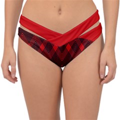 Muster Rot Rot Schwarz Double Strap Halter Bikini Bottoms by 2607694c