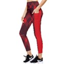 Muster rot rot schwarz Pocket Leggings  View3