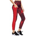 Muster rot rot schwarz Pocket Leggings  View4