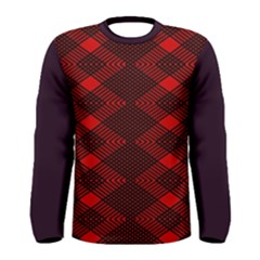 Pattern Rot Schwarz Men s Long Sleeve T-shirt