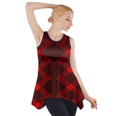 Pattern Rot Schwarz Side Drop Tank Tunic by dedoma