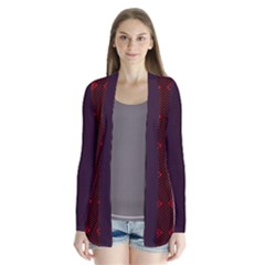 Pattern Rot Schwarz Drape Collar Cardigan by dedoma