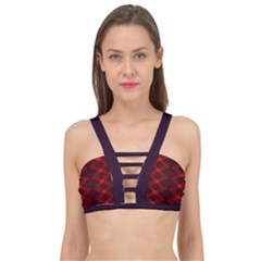 Pattern Rot Schwarz Cage Up Bikini Top by dedoma