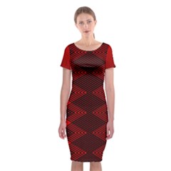 Rot Dunkel Classic Short Sleeve Midi Dress by dedoma