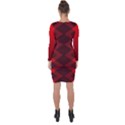 Rot Dunkel Asymmetric Cut-Out Shift Dress View2