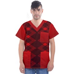 Rot Dunkel Men s V-neck Scrub Top