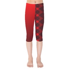 Rot Dunkel Kids  Capri Leggings  by dedoma