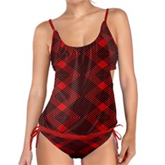 Rot Dunkel Tankini Set