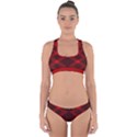 Rot Dunkel Cross Back Hipster Bikini Set View1