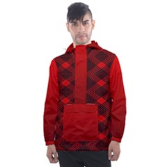 Rot Dunkel Men s Front Pocket Pullover Windbreaker