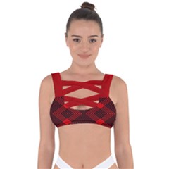 Rot Dunkel Bandaged Up Bikini Top