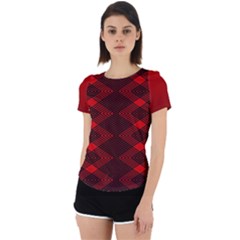 Rot Dunkel Back Cut Out Sport T-shirt by dedoma