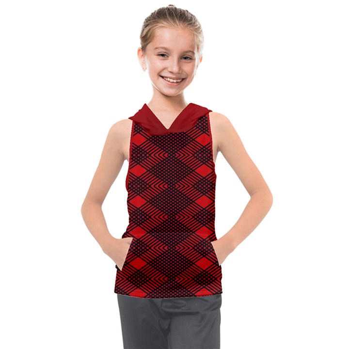 Rot Dunkel Kids  Sleeveless Hoodie