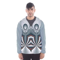 Fractal Grau Men s Hooded Windbreaker