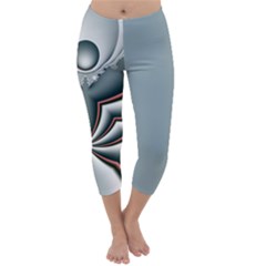 Fractal Grau Capri Winter Leggings 