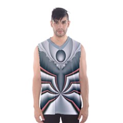 Fractal Grau Men s Basketball Tank Top by dedoma