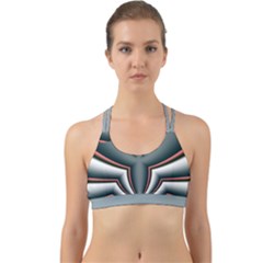 Fractal Grau Back Web Sports Bra by dedoma