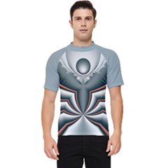 Fractal Grau Men s Short Sleeve Rash Guard by dedoma