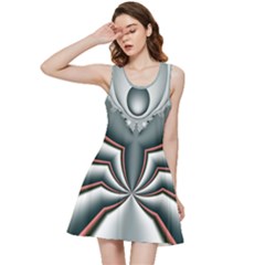 Fractal Grau Inside Out Racerback Dress by dedoma