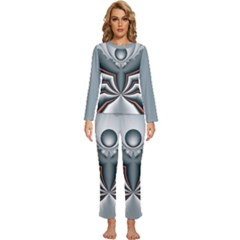 Fractal Grau Womens  Long Sleeve Lightweight Pajamas Set by dedoma