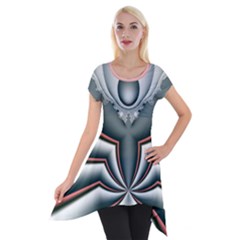 Altrosa Fractal Short Sleeve Side Drop Tunic by dedoma