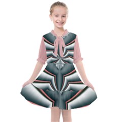 Altrosa Fractal Kids  All Frills Chiffon Dress by dedoma