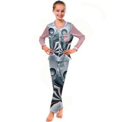 Altrosa Fractal Kids  Satin Long Sleeve Pajamas Set by dedoma