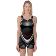 fractal eye One Piece Boyleg Swimsuit