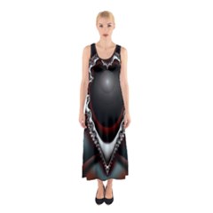 fractal eye Sleeveless Maxi Dress