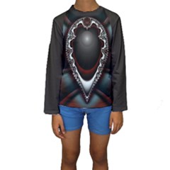 fractal eye Kids  Long Sleeve Swimwear