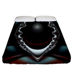 fractal eye Fitted Sheet (California King Size)