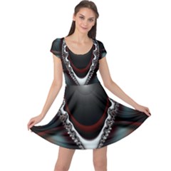 fractal eye Cap Sleeve Dress