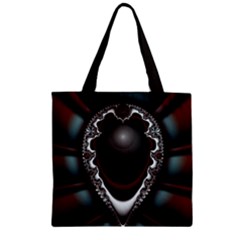 fractal eye Zipper Grocery Tote Bag