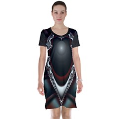 fractal eye Short Sleeve Nightdress