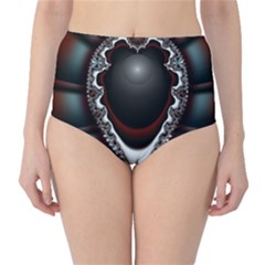 fractal eye Classic High-Waist Bikini Bottoms