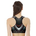 fractal eye Sports Bra with Border View2