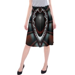 fractal eye Midi Beach Skirt