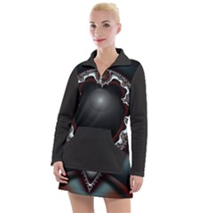 fractal eye Women s Long Sleeve Casual Dress