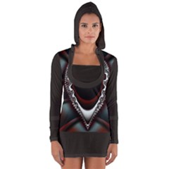 fractal eye Long Sleeve Hooded T-shirt