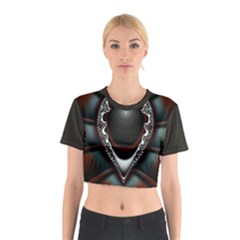 fractal eye Cotton Crop Top