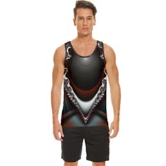 fractal eye Men s Wide Collar Tank Top