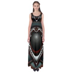 fractal eye Empire Waist Maxi Dress