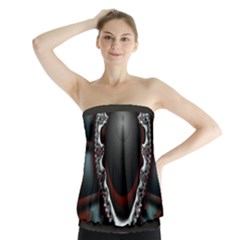 fractal eye Strapless Top