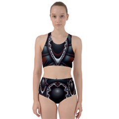 fractal eye Racer Back Bikini Set