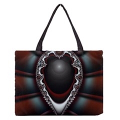 fractal eye Zipper Medium Tote Bag