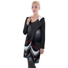 fractal eye Hooded Pocket Cardigan